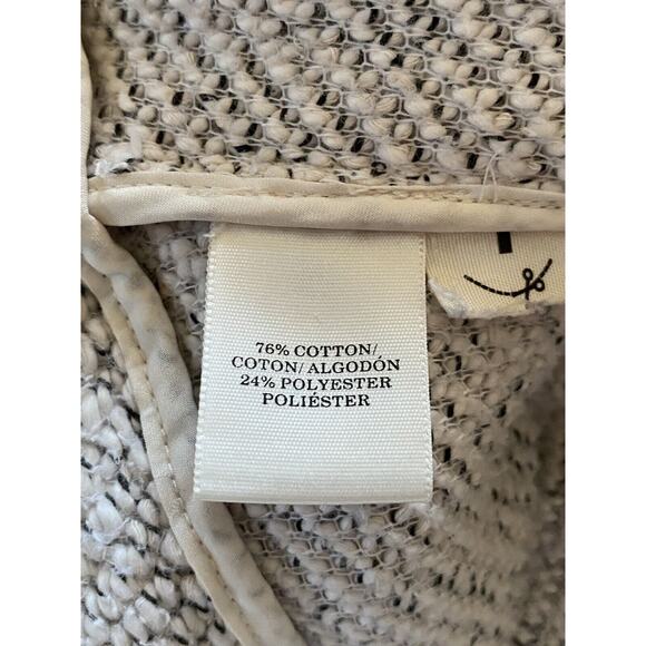 Ann Taylor Loft Sweater Women’s XS Beige Cream Hidden Full Zip Knit - Picture 5 of 5